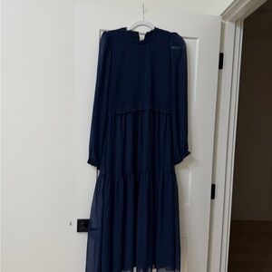 Wilfred Navy Textured Dress